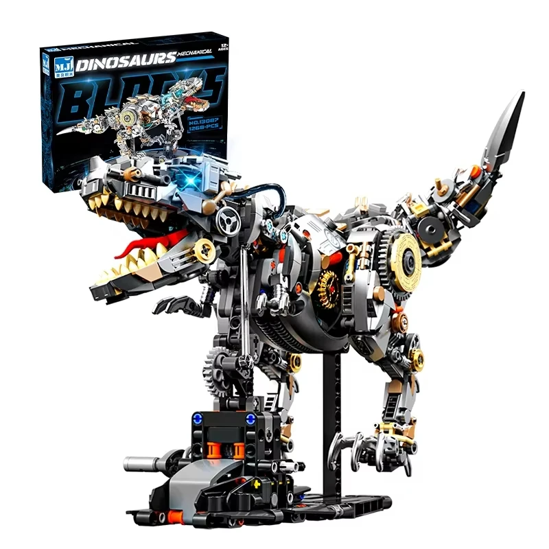 

1268PCS Mechanical Tyrannosaurus Rex Building Blocks Animals Model Bricks Desktop Ornaments Diy Toys For Kids Holiday Gifts