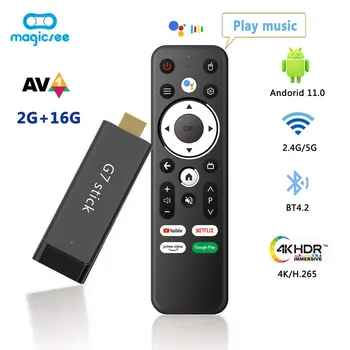 IATV Mini TV Stick G7 Android11 ​​S905Y4 Quad Core Support Video 4K BT Dual Wifi Voice Assistant Control Portable Smart TV Boxes