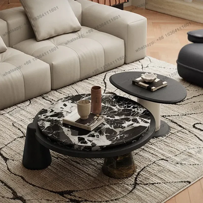 Factory Direct Sales Nordic Modern Coffee Table Irregular Luxury Small Minimalist White Coffee Table Decor Round Meuble Salon Li