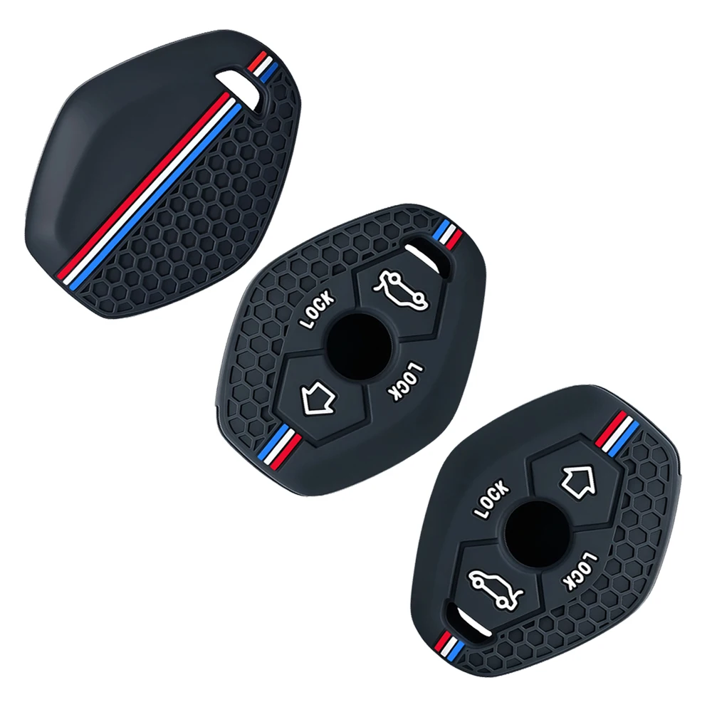 Silicone Car Key Case Cover Shell For BMW X3 X5 Z3 Z4 3 5 7 SERIES E38 E39 E46 E83 1998 - 2005 Keyless Protector Fob Accessories