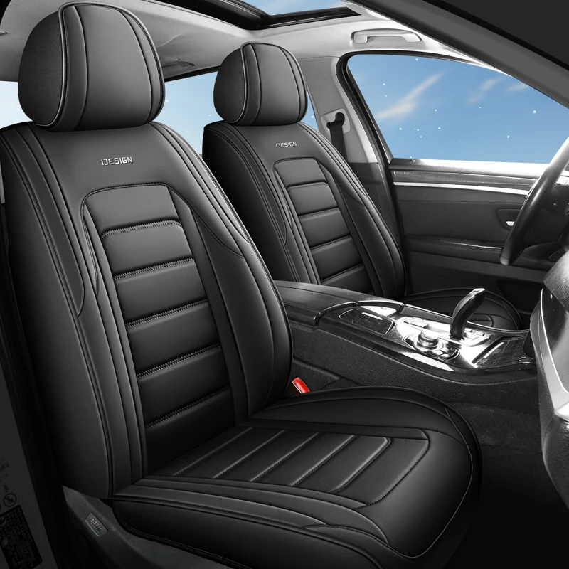 Car Seat Cover Set Universal Leather Car Seat Covers Protection Auto Seats Cushion Pad Mats Chair Protector Interior Accessories