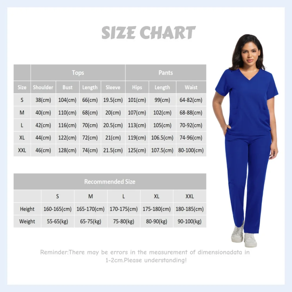 Costumes de médecin, uniforme de haute qualité pour femmes et hommes, uniforme d'infirmière médicale, ensemble de frottement, haut et pantalon modernes à col en v, vêtements de travail