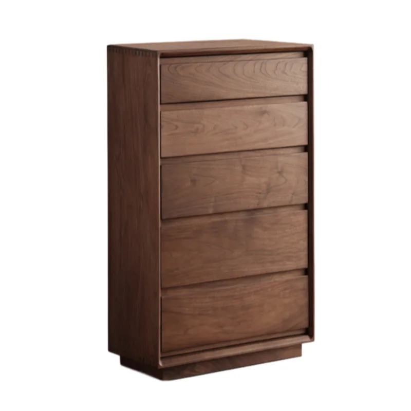 

North American black walnut solid wood chest modern simple cherry wood bedroom storage chest living room sofa side cabinet