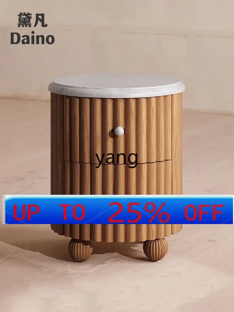 

Lhh solid wood small side few bedside narrow cabinet home bedroom high-end retro style