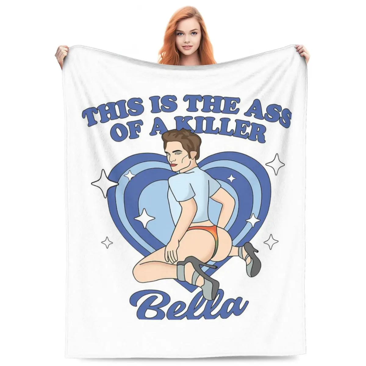 This Is The Ass Of A Killer Bella Funny Robert Pattinson Mem Blankets Throw Blanket Breathable Bedroom Throws Bedspread Quilt