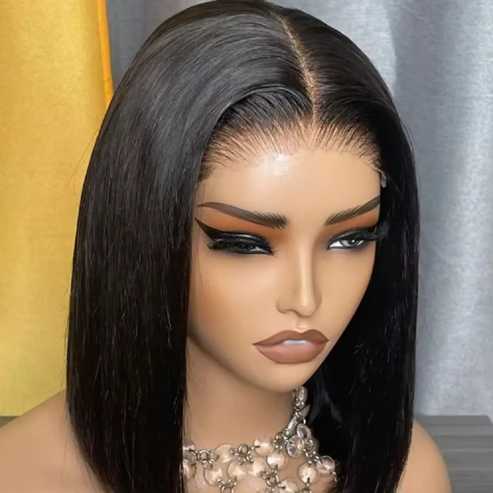 

Glueless Double Drawn Straight Bob Wig Human Hair 4×4 Lace Closure Wig Wholesale Raw Vietnamese Hair HD 13×4 Lace Frontal Wigs