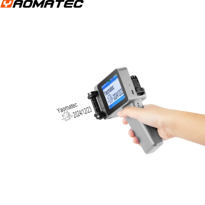 مع الحبر: رمادي 12.7 مللي متر TIJ آلة وسم تاريخ انتهاء الصلاحية آلة ترميز التاريخ بندقية الطباعة المحمولة المحمولة طابعة نافثة للحبر الحرارية