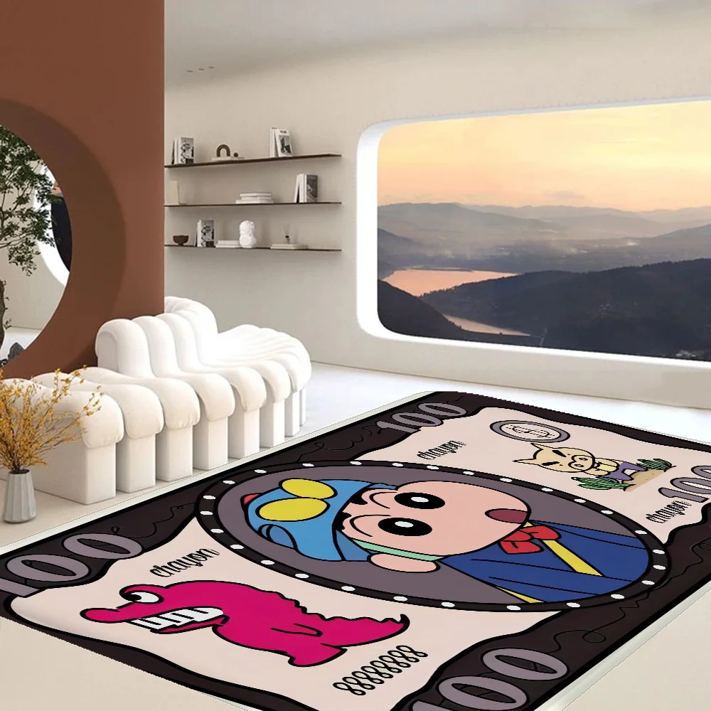 Cute-S-Shin-Boys-C-Chan-Anime-Crayon Floor Mat Non-Slip Laundry Room Mat Laundry Decor Balcony Child Living Room Bedside Mats