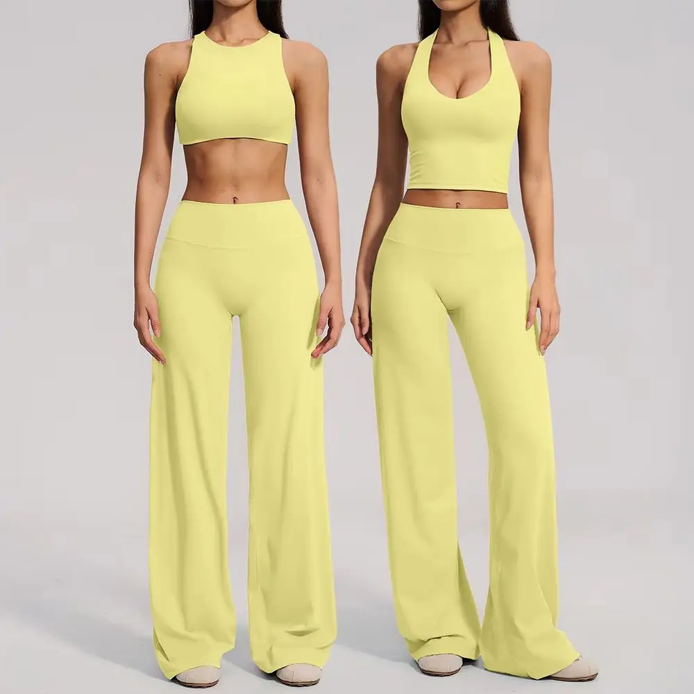 Yoga Set 2 Pieces Women Clothes Workout Outfits Fitness Sportswear Gym Tracksuit High Waist Leggings Sports Bra Athletic Wear