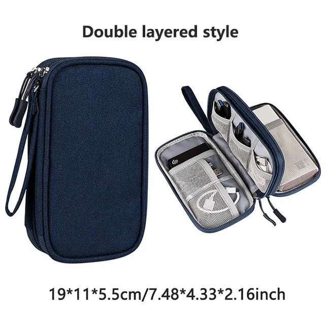 Meerlagige Digitale Accessoire Opbergtas Stofdichte Voeding Harde Schijf Beschermhoes Power Bank Datakabel Opbergtas