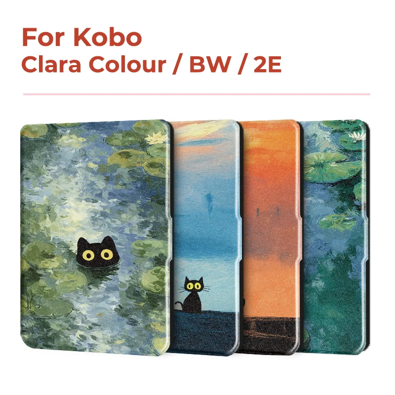 Twosheep Kobo Clara BW / Clara 2E / Clara Colour Case｜Monet Cat Painting Style｜6
