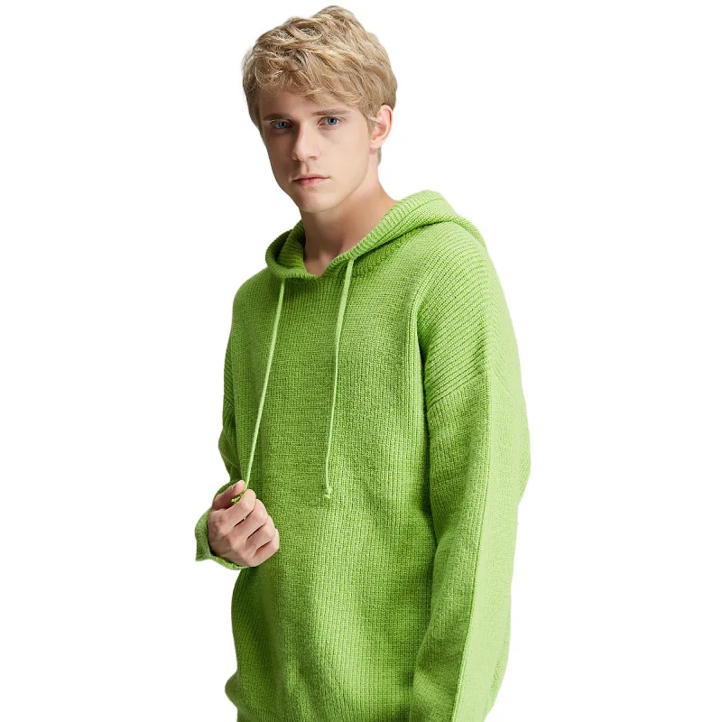 European and American popular men's Pullover Hooded Sweater youth couple fashion brand loose large men's sweater