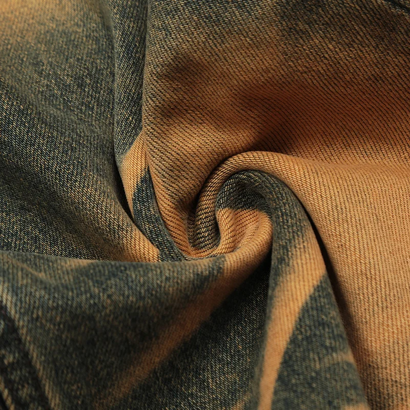 UPRAKF Pocket Jeans Distressed Denim Autumn Fashion Loose Basic High Street Pants Casual Pantalones