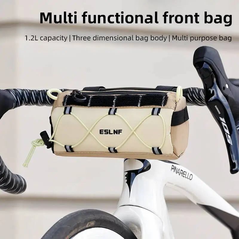 ESLNF Large-Capacity Handlebar Shoulder Bicycle Bag Fashion Bike Folding Multi-Functional Riding