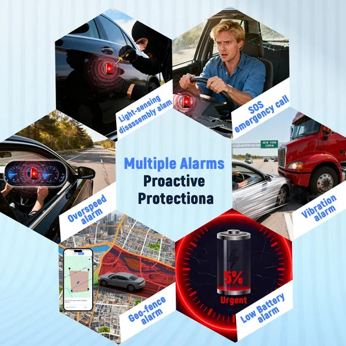 Imagen 2 del producto Rastreador GPS magnético Wanway 4G LTE | Larga modo de reposo 7500 mAh | Pantalla de tráfico de Google Maps | Localizador de activos de automóviles