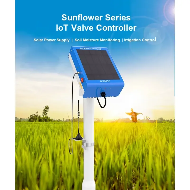 i Daringfish Solar-Powered 9V-24V DC 4G Solenoid Decoder for Irrigation Control