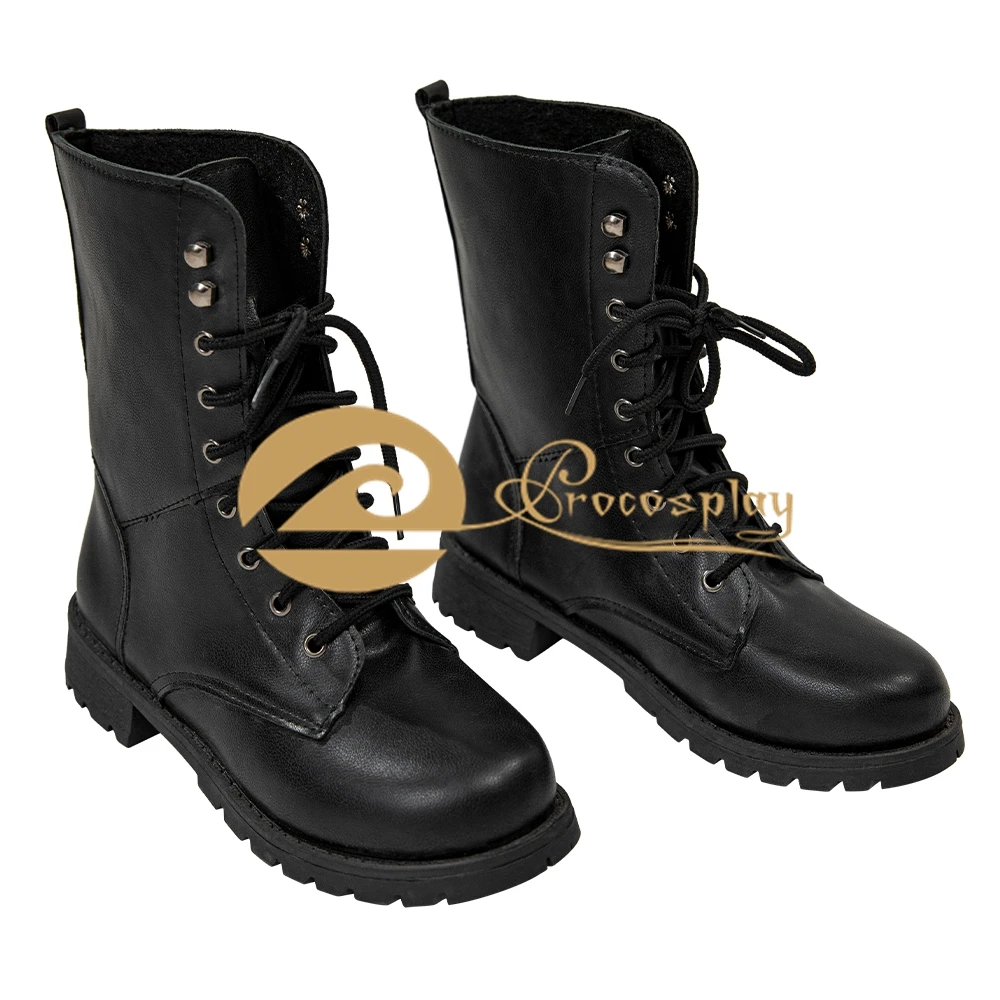 Yelena Cosplay Shoes Belova Black Short Boots for Women
