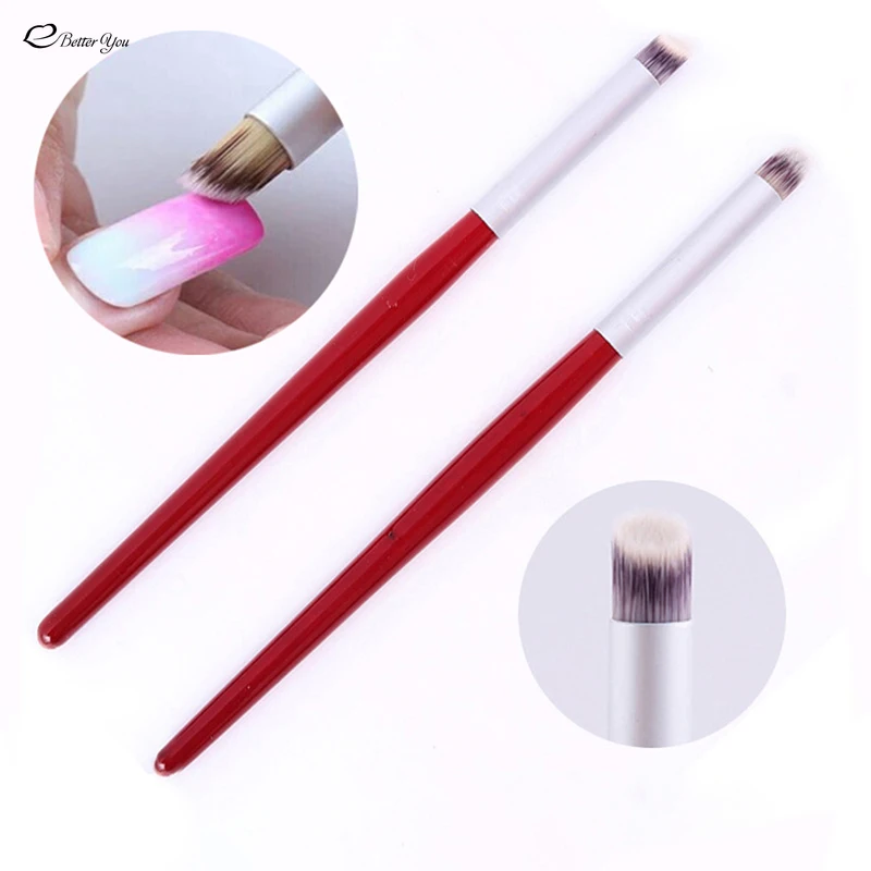 1PC Nail Drawing Art Brush Gradient Starry Dizzy Dye DIY UV Gel Nail Brushes Oblique Mouth Brush Nail Gradual Painting Pen Tool