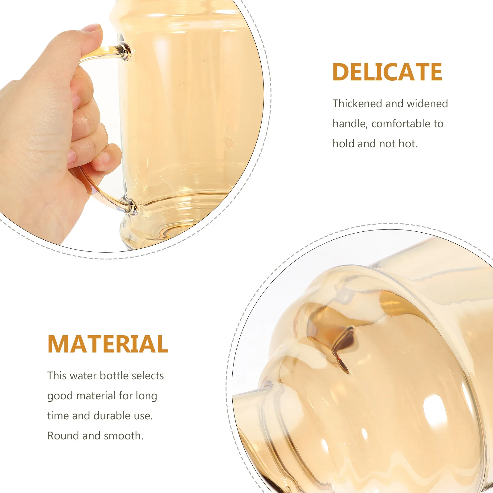 

Retro Style Cold Water Kettle Household Glass Water Pitcher Iced Tea Pitcher for Parties Home Office Lemonade Storage Kettle