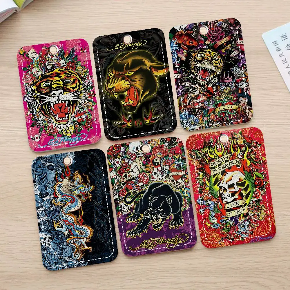 

Fashion Brand E-Ed H-Hardy Office Supply Men And Women Credit Card Keyrings Student Card ID Card Holder Credential Holder Card