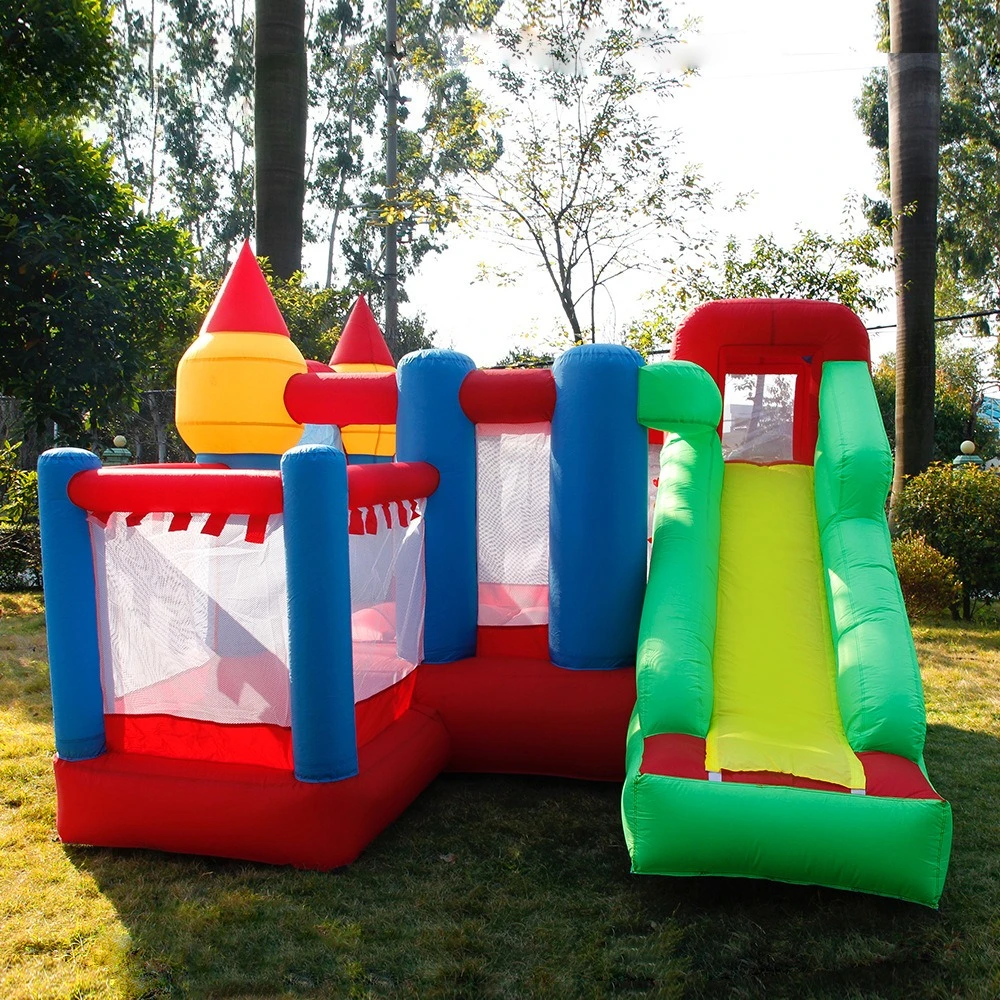 Indoor Game Facilities Paradise Inflatable Oxford Cloth Jumping Bed Slide Naughty Fort Inflatable Safety and Environmental