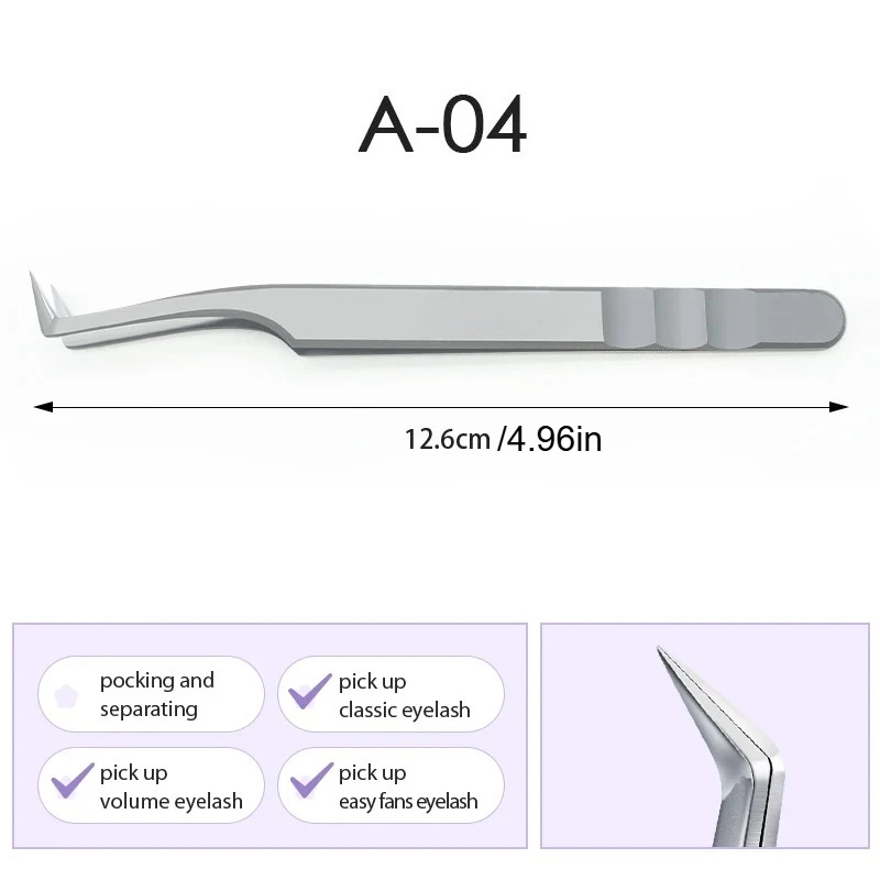 Stainless Steel Eyelash Extensions Tweezers Lash Artists High Precision Superhard Anti-Static Tweezers Makeup Tools