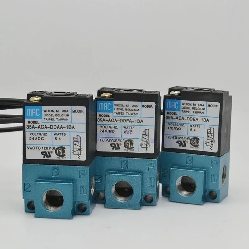 3 Way High Frequency Solenoid Valve 1/8 BSP NPT 12V 24V DC 35A-ACA/AAA-DDAA-1BA/DDBA/DDFA MAC Marking Dispensing Machine Valve