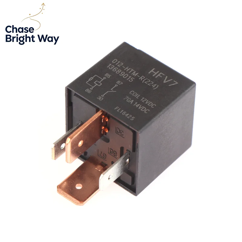 1 PC 12V Relay HFV7 012-HTM-R 70A 12VDC 4Pins Car Relay