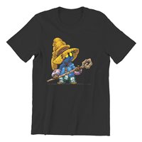 I Am A Mage Vivi T Shirts for Men Cotton Novelty T-Shirts Chocobo Black Mage Ornitier FF9 Tees Clothing Big Size Final Fantasy