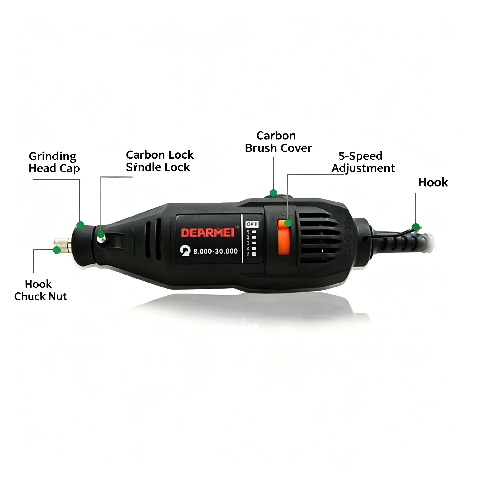 130W Power Electric Mini Drill Engraver Rotary Tool Variable Speed Polishing Grinder