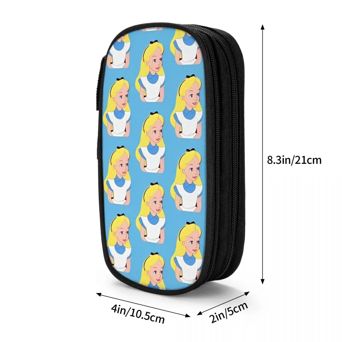 Alice In Wonderland Cartoon Pencil Cases Brave Girl Pen Holder Bag Girl Boy Big Capacity Students School Zipper Pencilcases