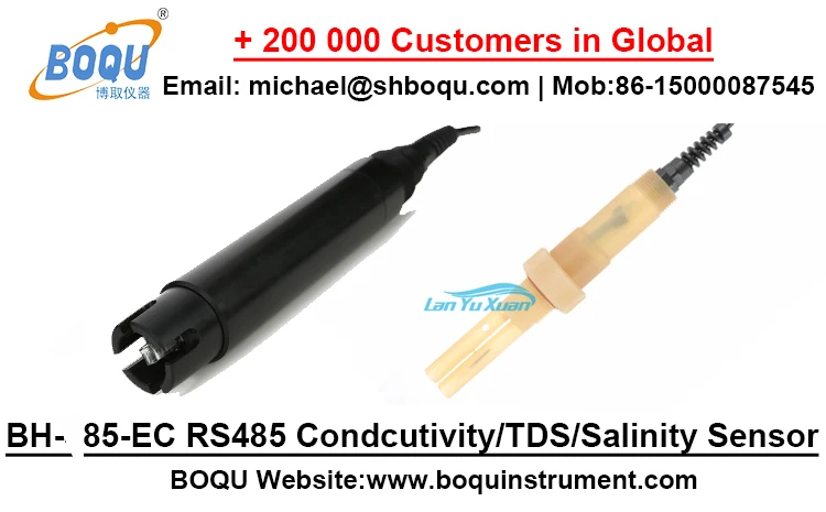 BOQU BH-485-EC RS485 Salinity Conductivity Level Probe Electrode Sensor Price