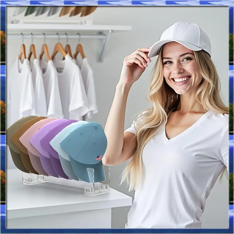 LJL Hat Stand Organizer 2 Set Up To 14 Baseball Caps, Gorras Hats Display Rack Storage For Bedroom,Closet,Dresser And Office
