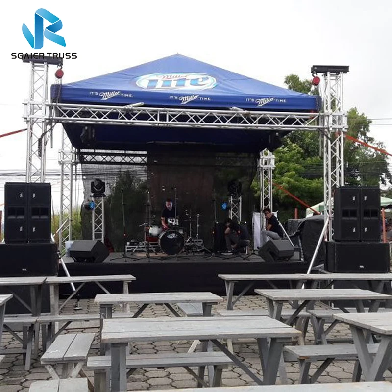 Aluminum Alloy Foldable Portable SquareT Russ System For Event Stage With Spigot Bolt Connector