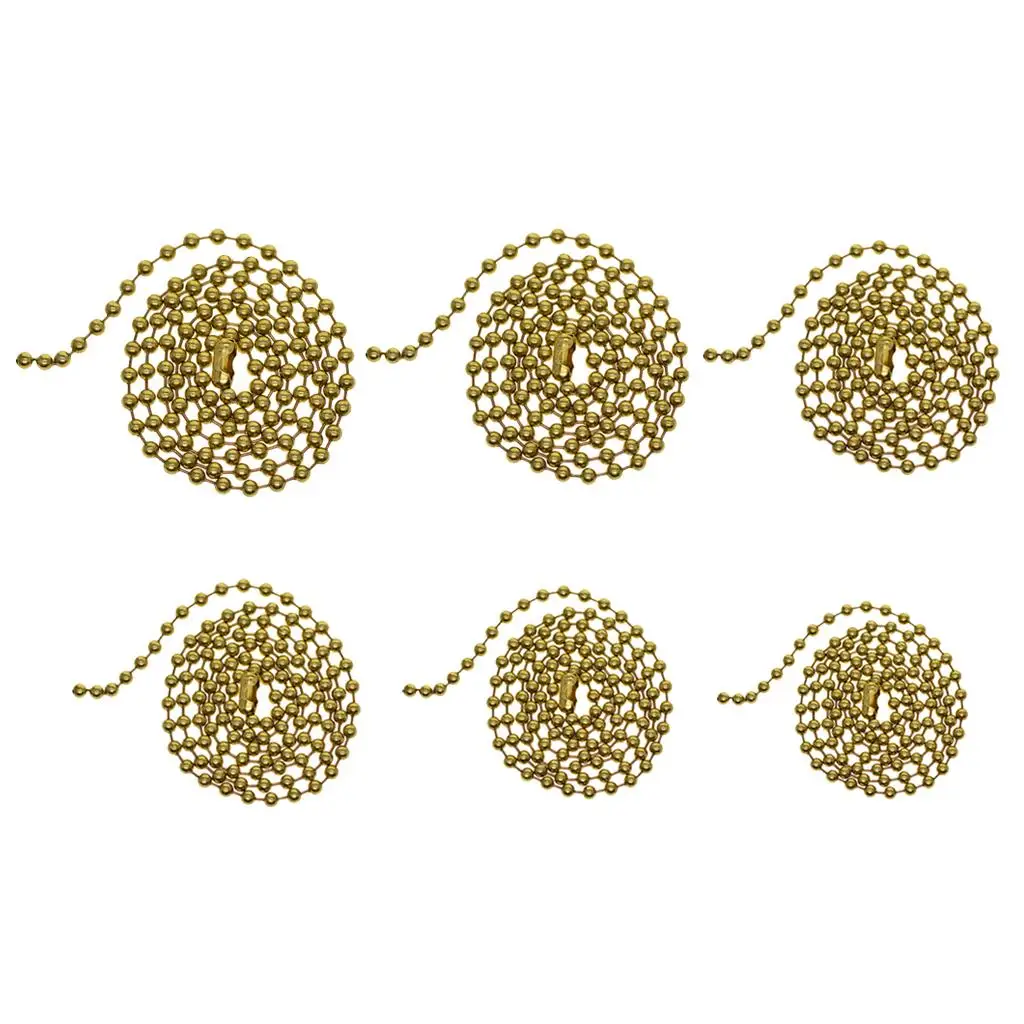 Adjustable Brass Beads Ball Chain Jewelry Supplies for Making Necklaces Keychain Accessory and Crafts DIY Kit