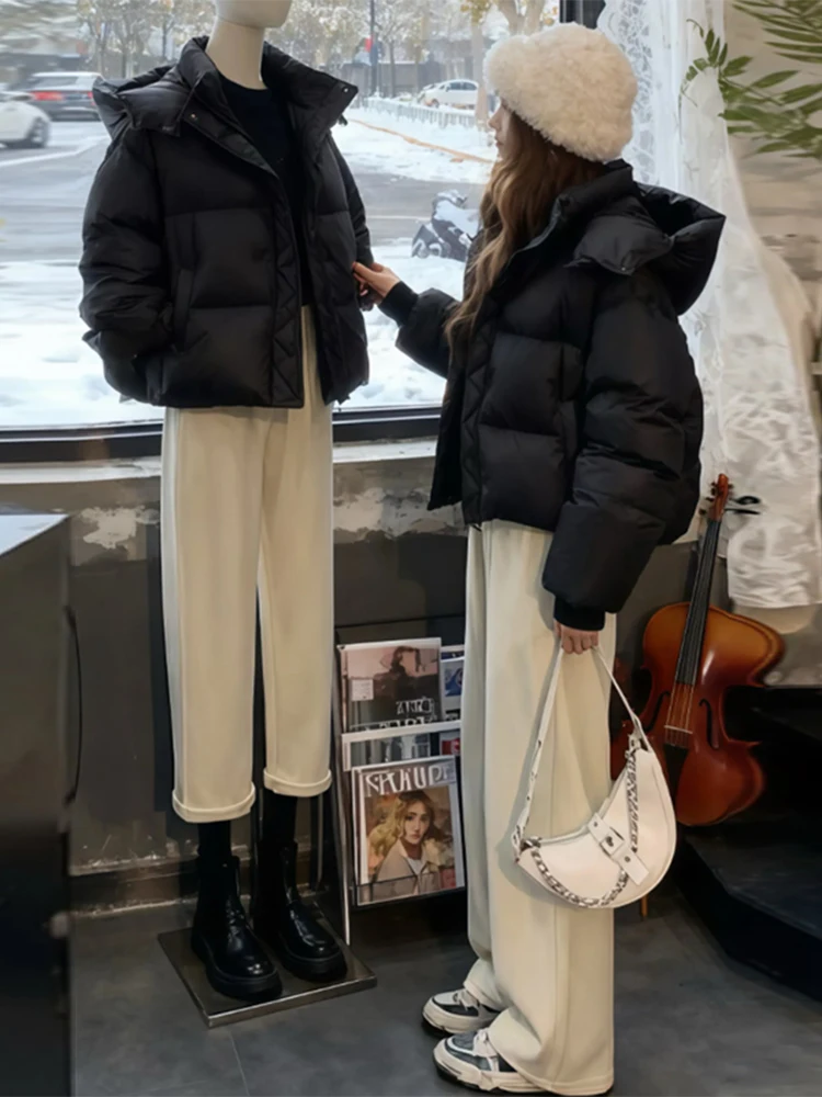 

Новая женская зимняя утепленная куртка из хлопка, свободного кроя, теплая, маленького размера, в корейском стиле