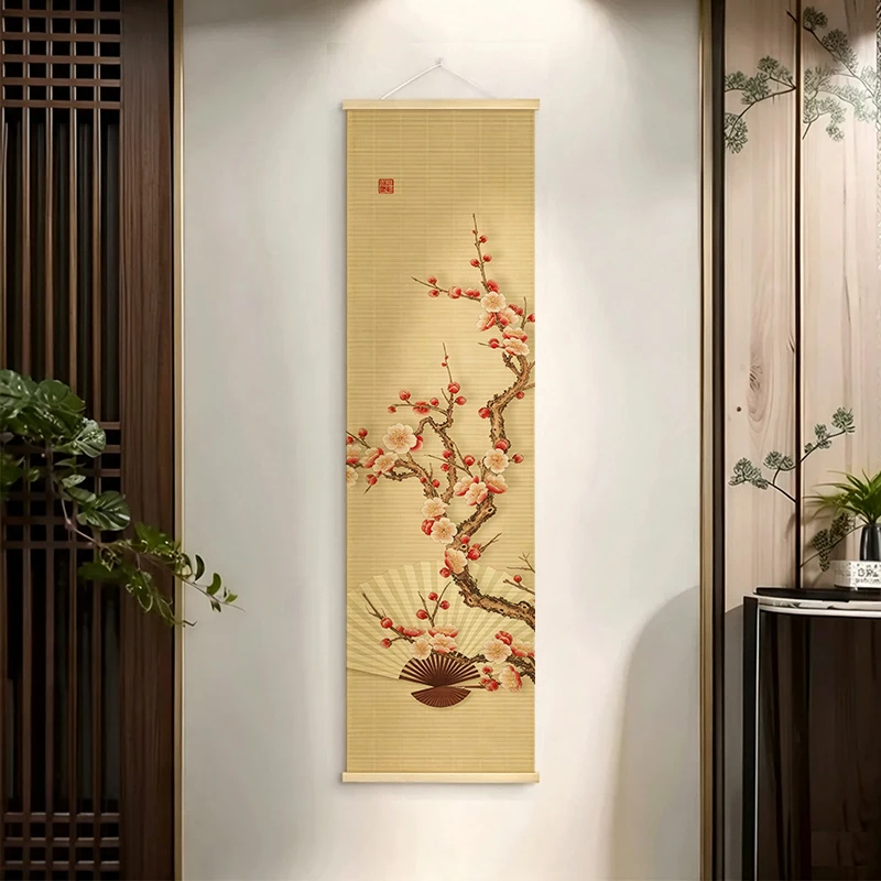 Home Decor Bamboo Scroll Paintings Song Dynasty Style Zen Minimalism Dopamine Detox Meditation Nook Yoga Room Gallery wall decor