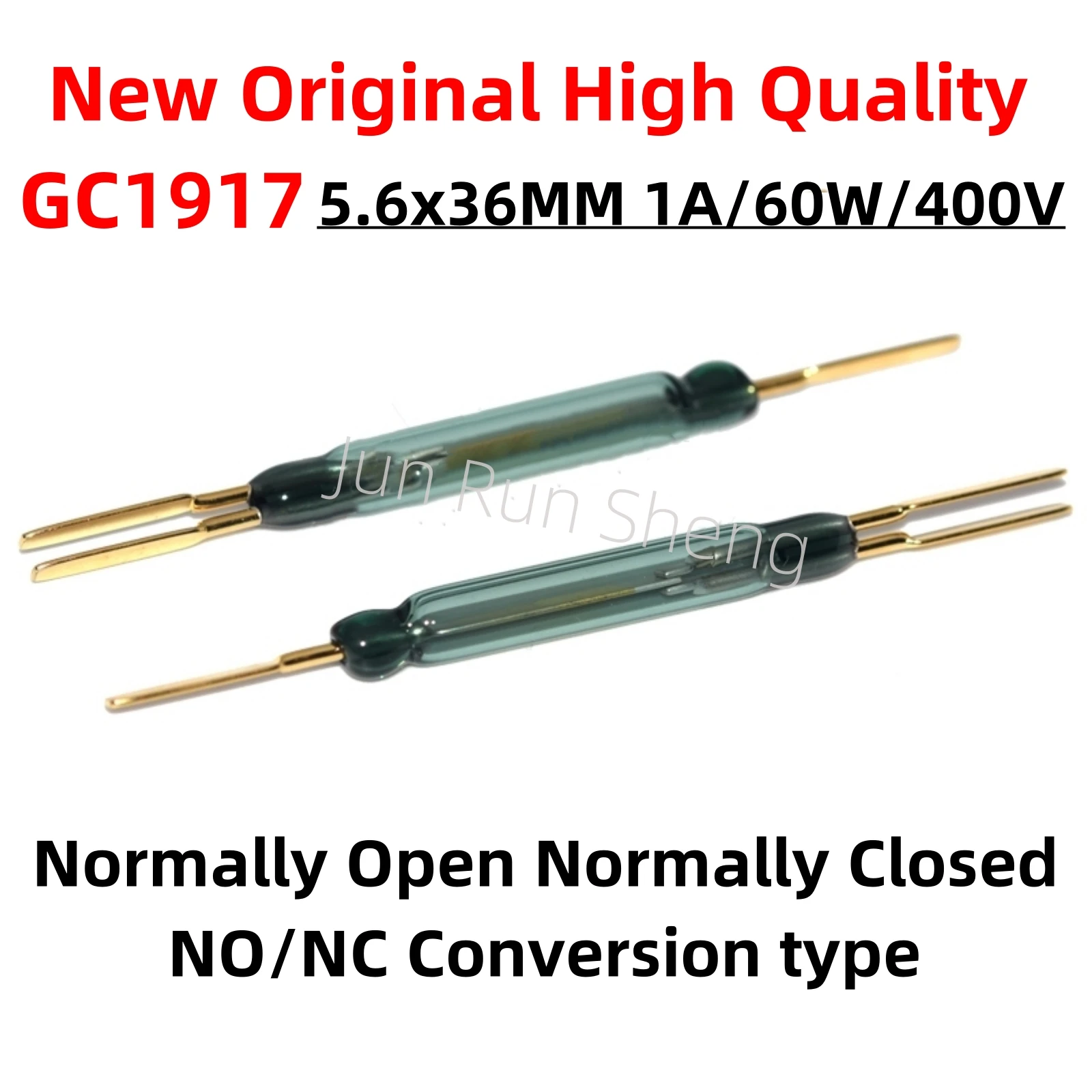 1/5/10/PCS High Power Reed Switch GC1625 5.6*52MM GC1917 36MM Normally Open/Closed NO NC Conversion SPDT Magnetic contact Sensor