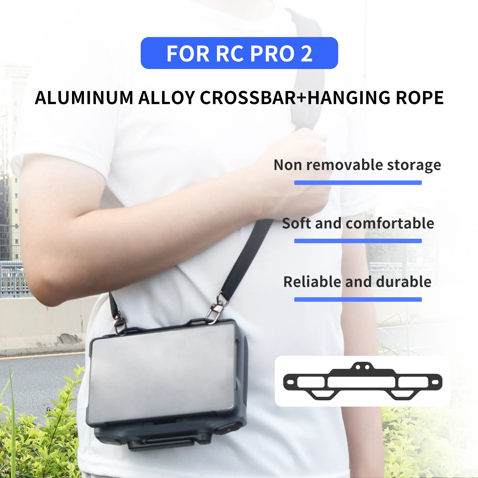 

Remote Control Removal-Free Aluminum Alloy Crossbar for DJI Mavic 4 Pro RC Pro 2 Decompression Lanyard