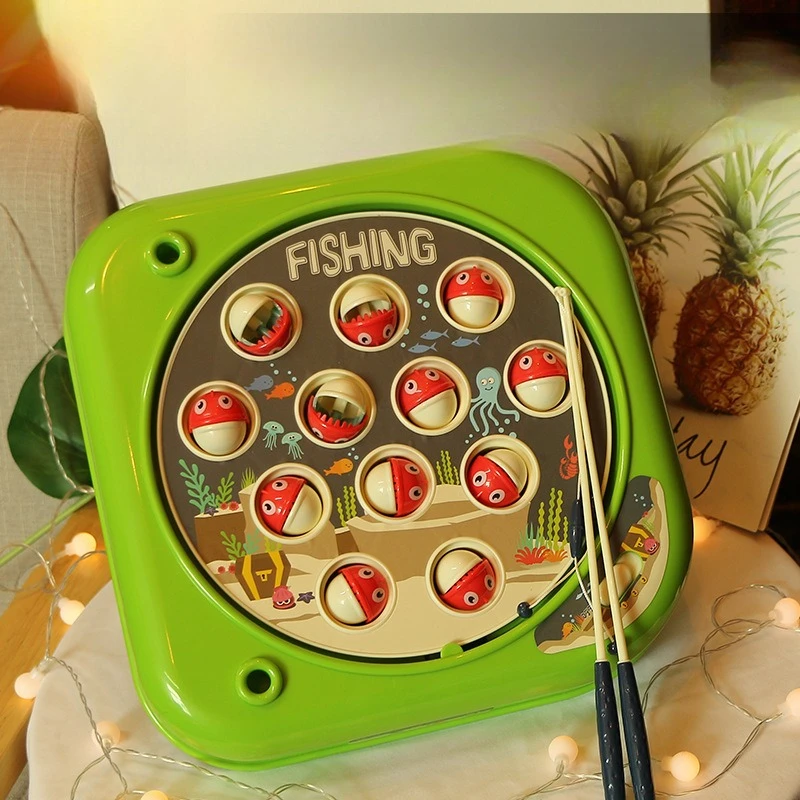 Semplice giocattolo da pesca magnetico, gioco con palo, giocattolo per bambini, Montessori con palo, educazione per bambini, regalo senza spinning