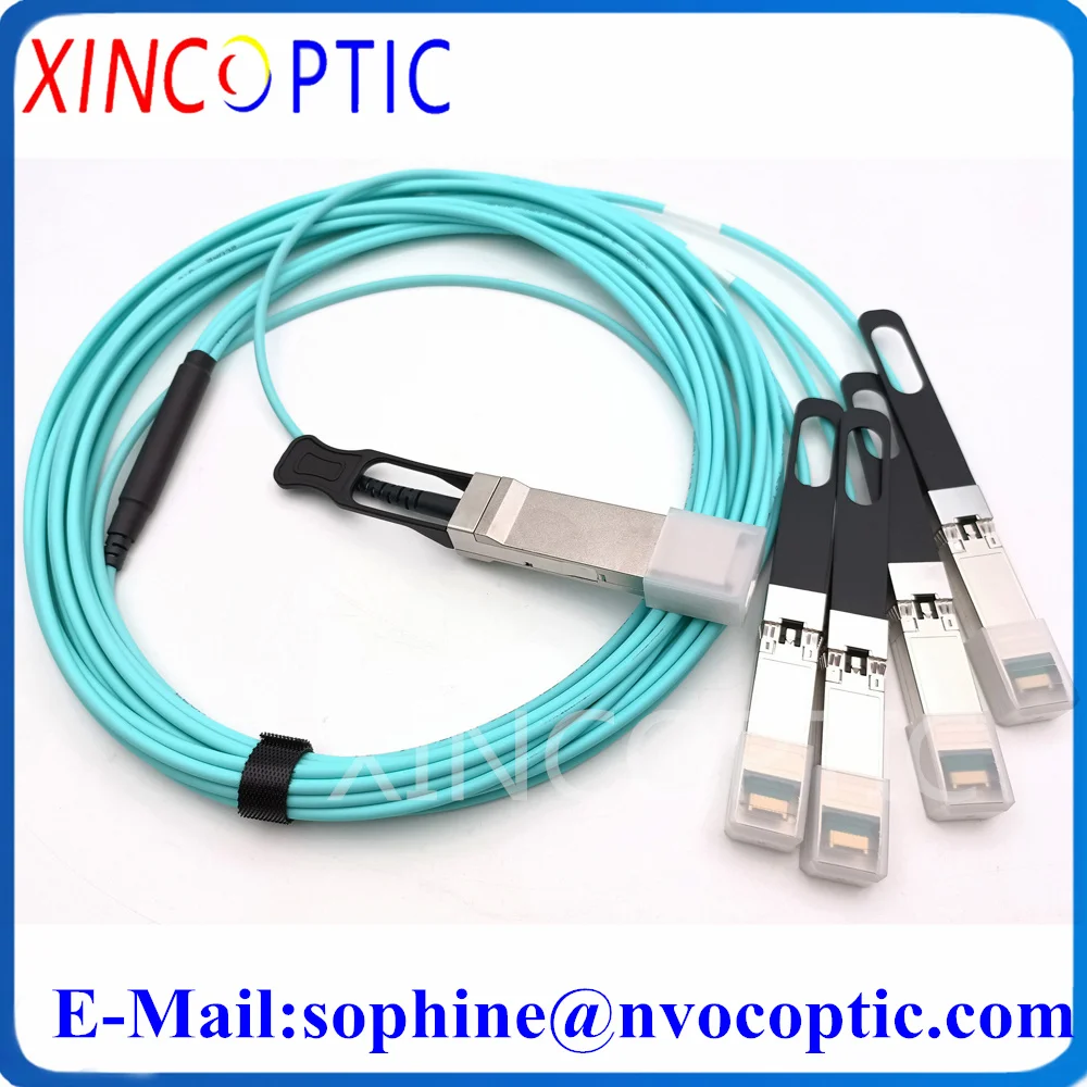 40G QSFP to 4xSFP+ AOC Cable,40Gbps QSFP-4*SFP 1M 2M 3M 5M 7M 10M Fiber Optical Active Compatible with Cisco/Mikrotik