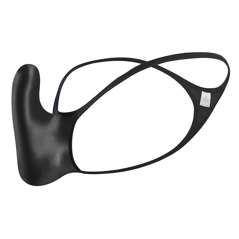 

Glossy Satin Thong Silky Shiny Sissy Sexy Lifting Pouch Elastic Low-Waist Bulge-Enhancing T-Back Underwear Gays Erotic G-string