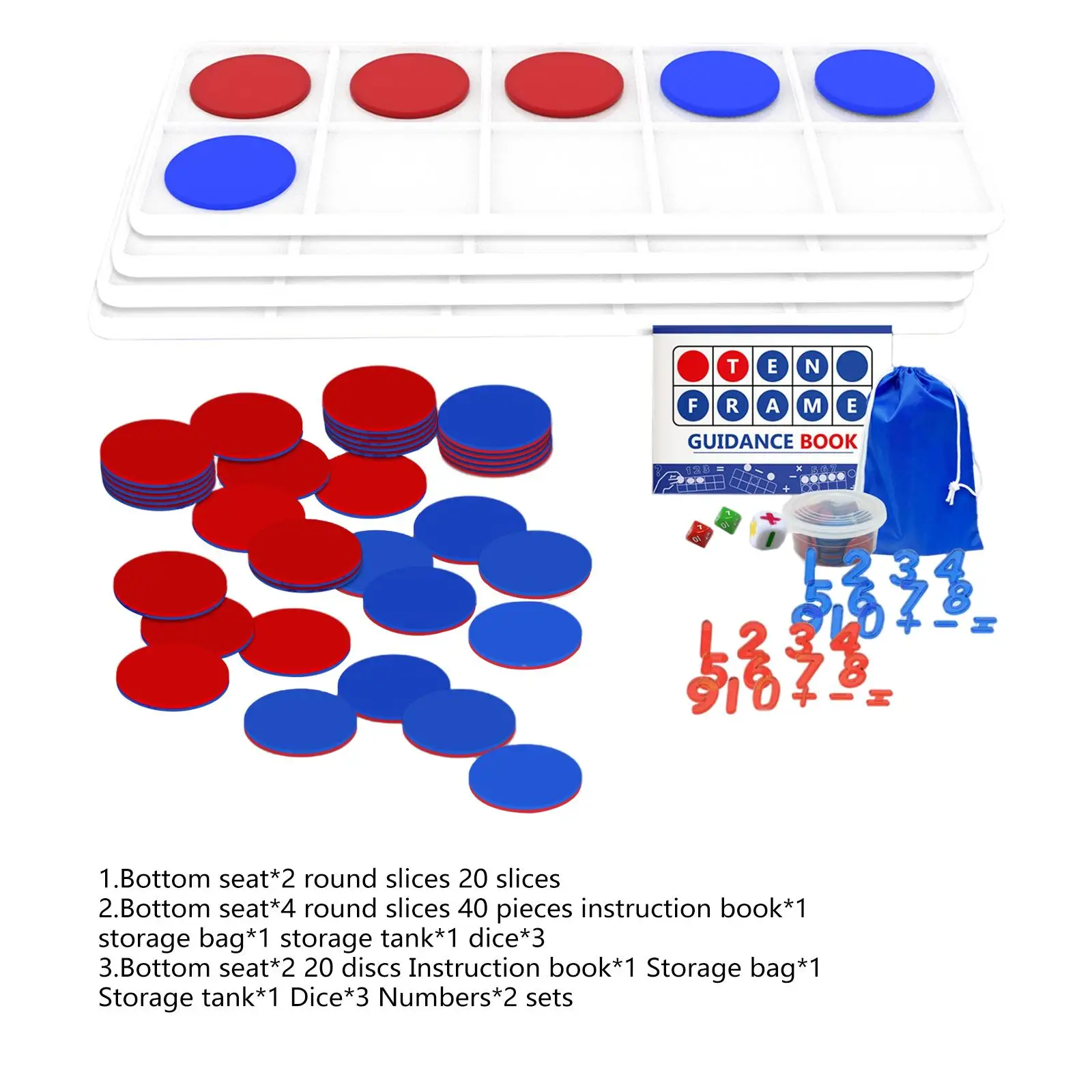 Giant Ten Frames Set Math Tool for Early Math Manipulatives Kindergarten Teach