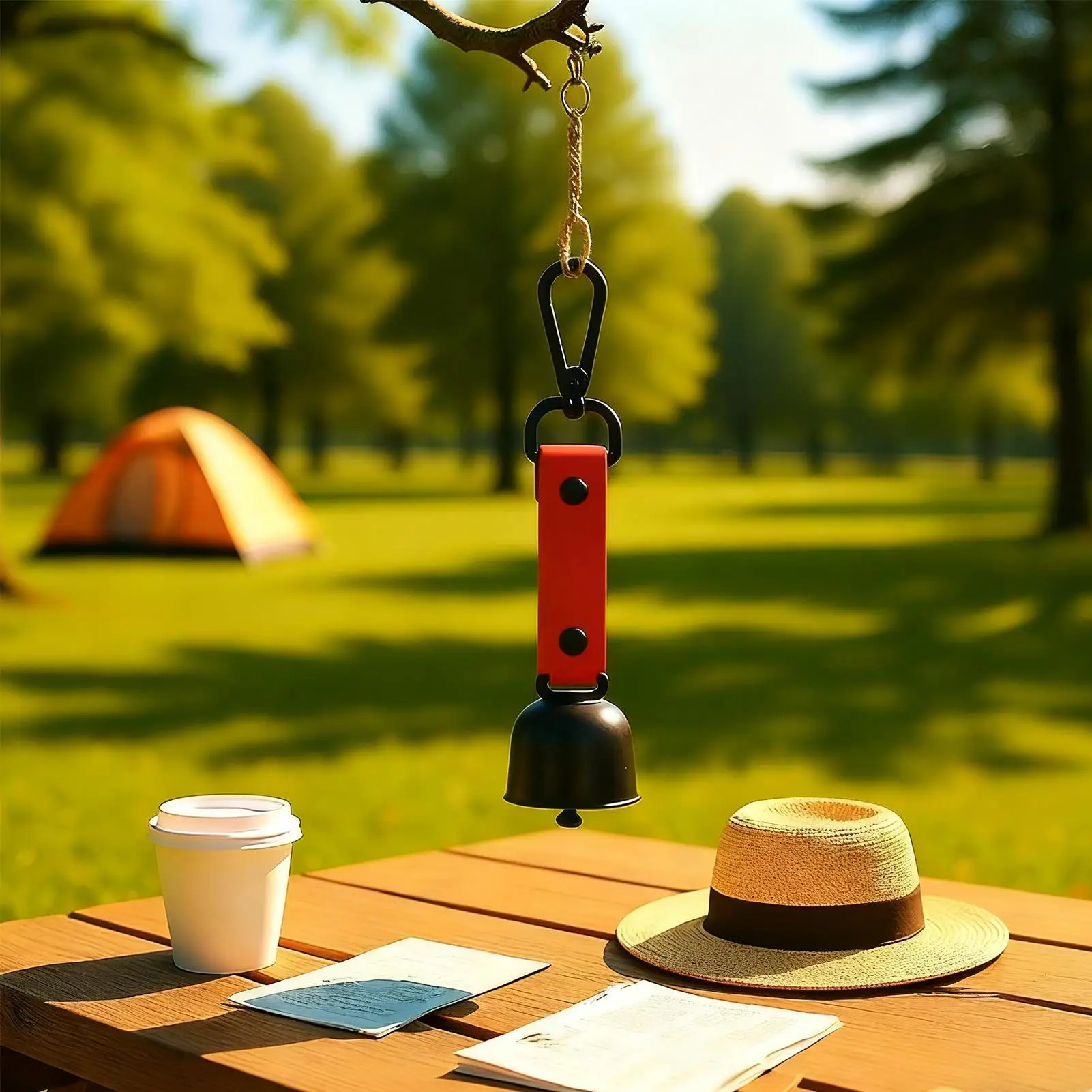 جرس أمان الدب مع حلقة تسلق مغناطيسية للدفاع عن النفس وأجراس الدب للسلامة في الهواء الطلق وتنبيه الحياة البرية للرياضة وركوب الدراجات الجبلية