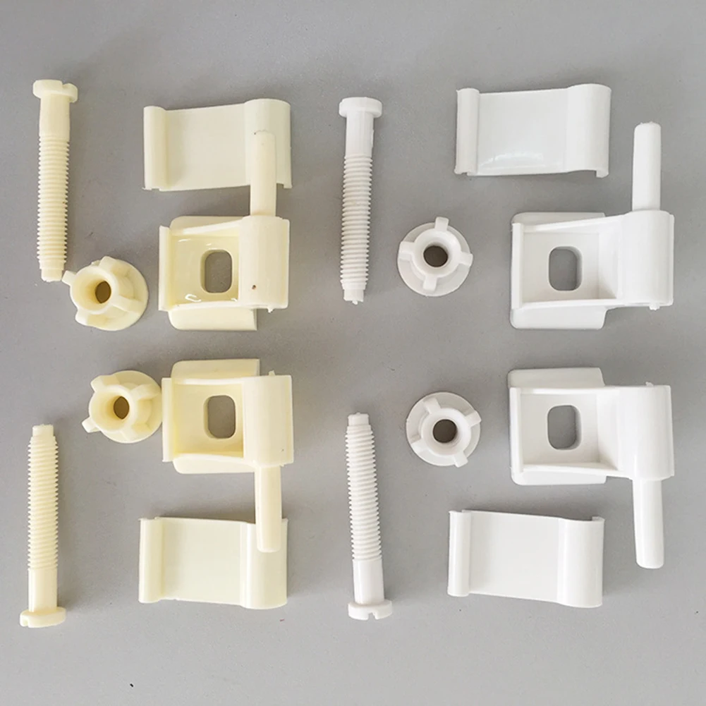 Kit de reemplazo de bisagra s-eat de plástico para inodoro, juego de bisagras s-eat de plástico blanco, Hardware de baño de mejora del hogar de 4cm de ancho