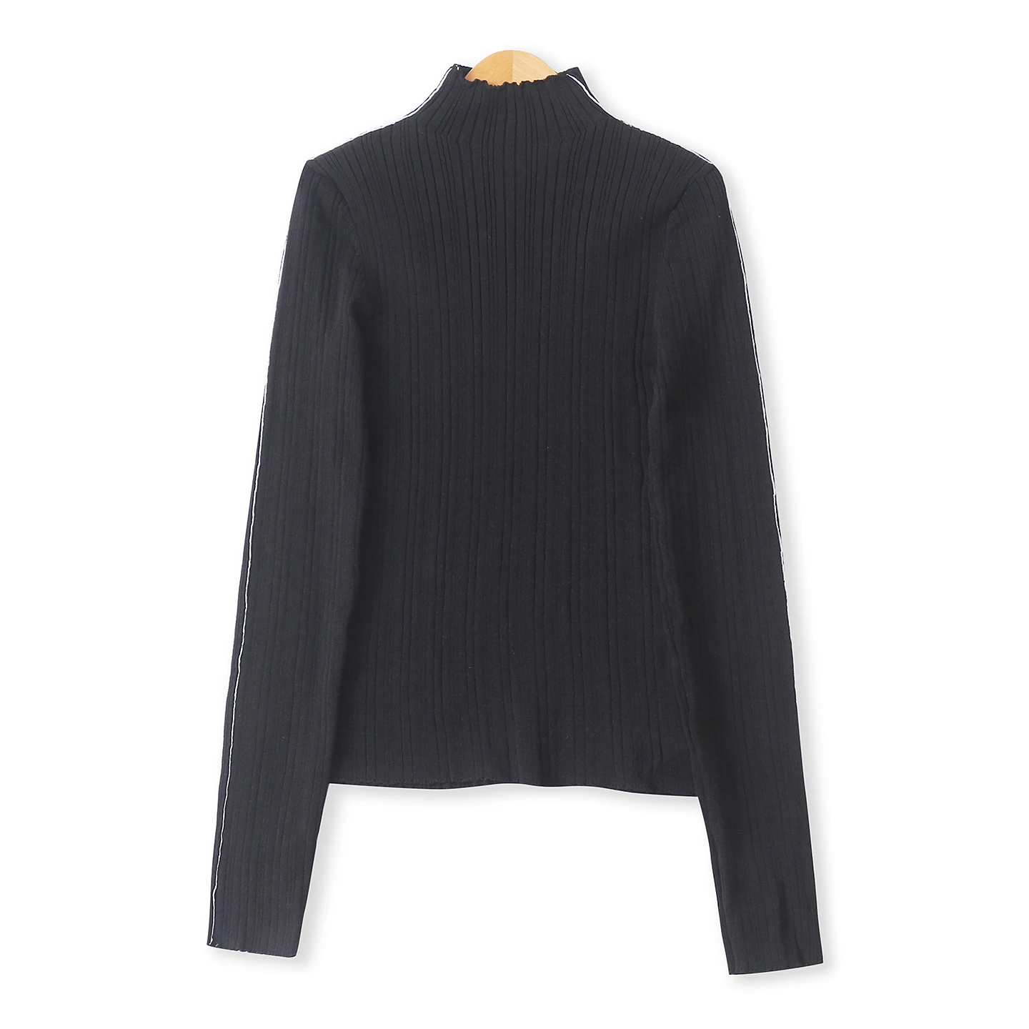 

Women's Mid-Ne Knitted Sweater Long Sve Color Blo Stri Slim Fit Autumn Winter New Sle Versatile Commute Sle Pu...
