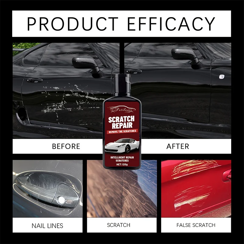 Scratch Repair Kit - Restores Shine in 5 Minutes, Removes Swirl Marks, Suitable for All Car Paint Colors on Cars, Motorcycles, a