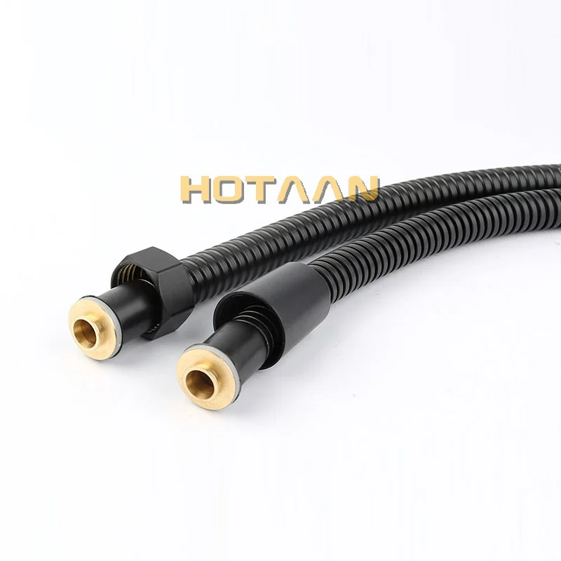 Black Color 1.5M Stainless Steel Flexible Shower Hose Pipe Double Lock with EPDM Inner Tubes .,Wholesale YT-5111-F