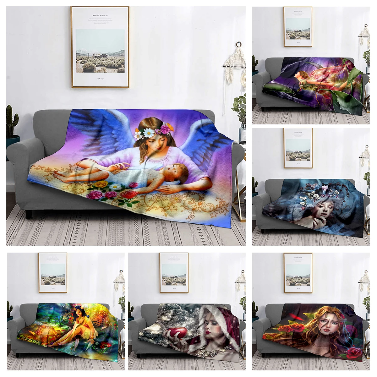 Home decoration plush Sofa blanket Colorful Animal  Bedspread on the bed anime fluffy soft blankets thick blanket for winte