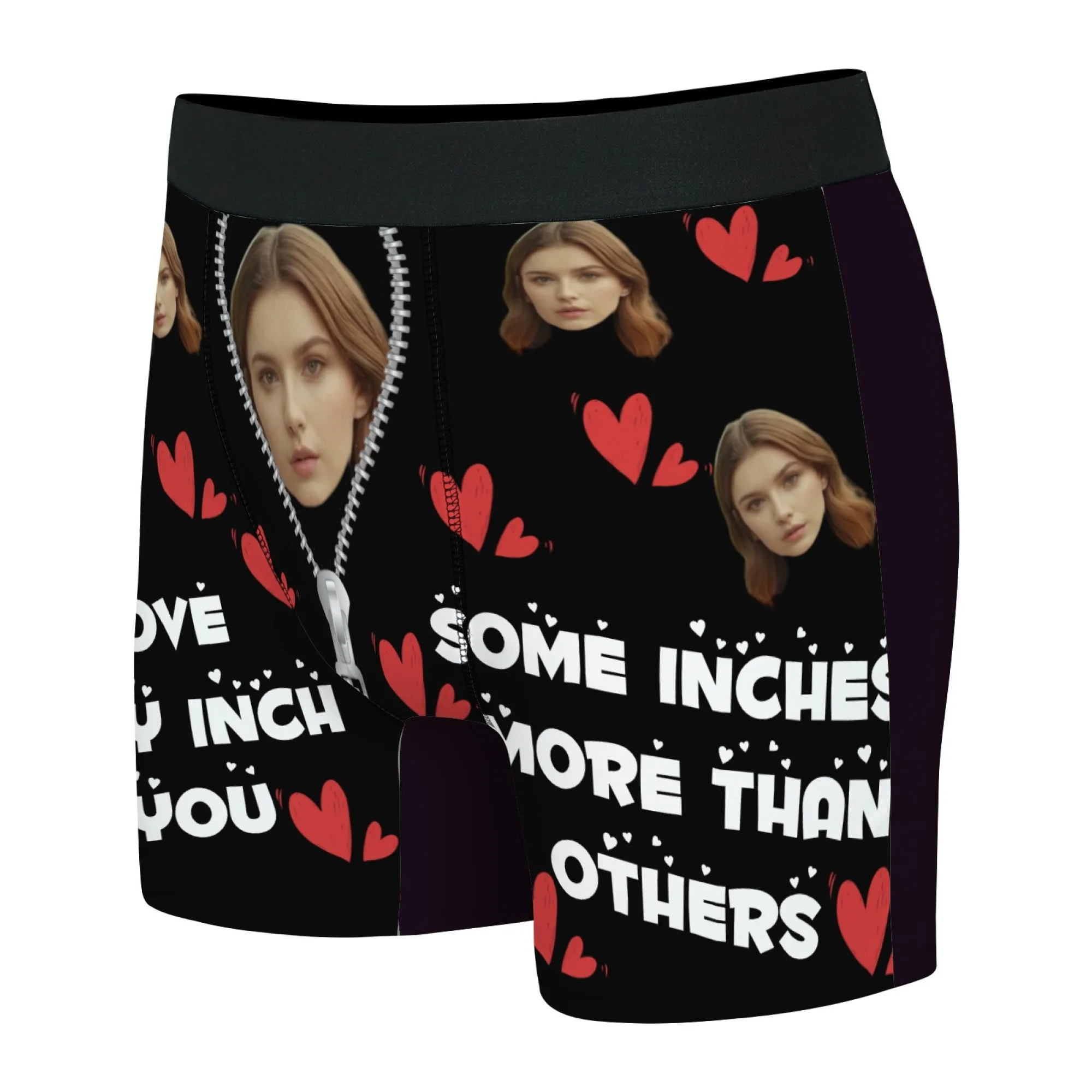 Custom DIY men's underwear novelty and fun personalized text photo DIY face design anniversary gift boyfriend husband father
